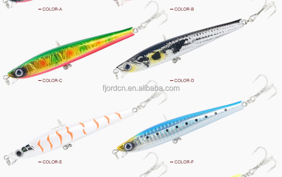 FJORD OEM Wholesale Saltwater 105mm 30g Heavy Sinking Minnow Deep Diving Minnow Fishing Lure detail 8