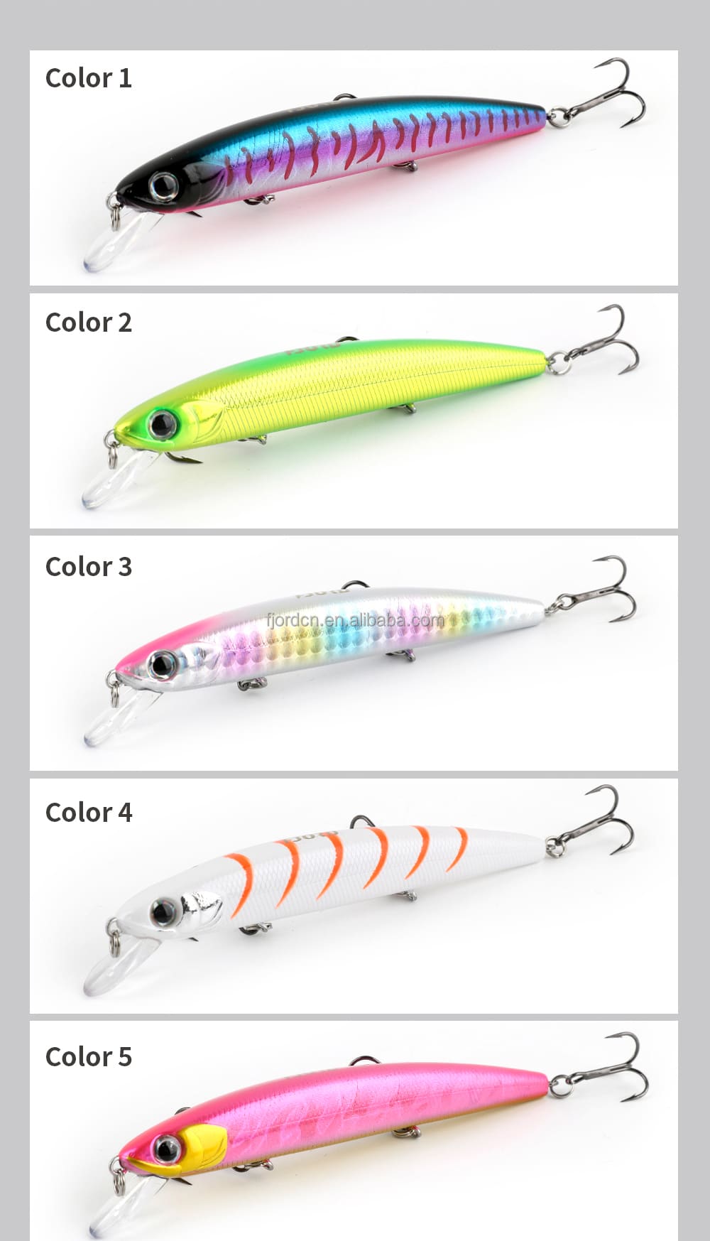 FJORD Suspending Fishing Minnow Lure Saltwater 92mm 9g Deep Diving Minnow Fishing Lures with Short Tongue Board detail 5