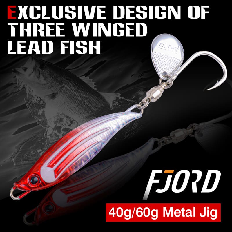 FJORD Heavy Metal Saltwater Bottom Bait Slice 40g 60g Fast Fall Without Hooks Fishing Lure for Saltwater Fish detail 1