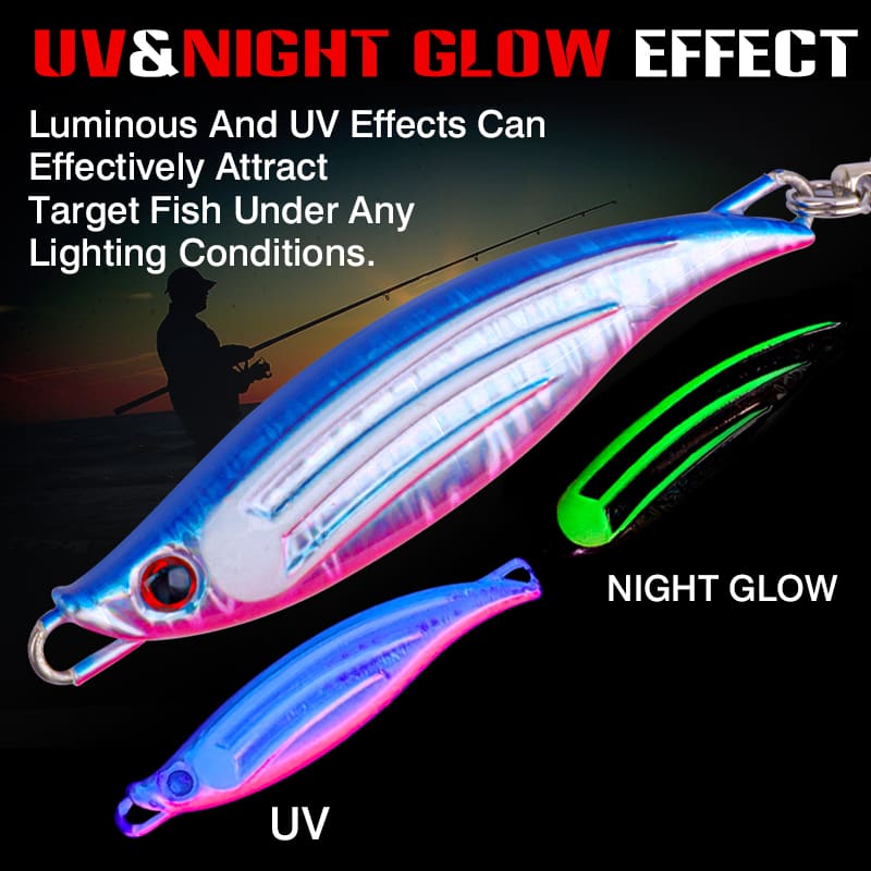 FJORD Heavy Metal Saltwater Bottom Bait Slice 40g 60g Fast Fall Without Hooks Fishing Lure for Saltwater Fish detail 5