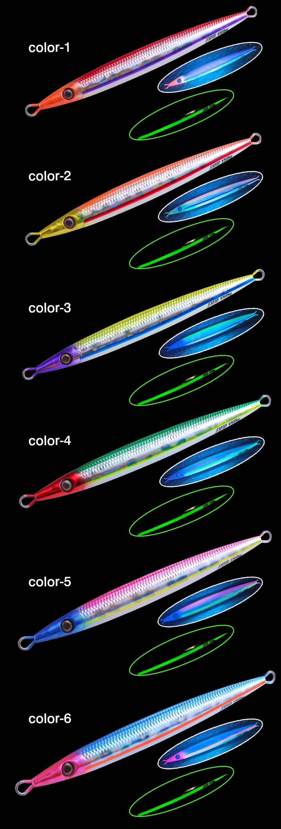 FJORD Lead Metal Sinker Slow Jig Slice Printed Saltwater Fishing Lure 150g 200g Luminous Vertical Deep Sea Fishing Lake/Stream detail 4