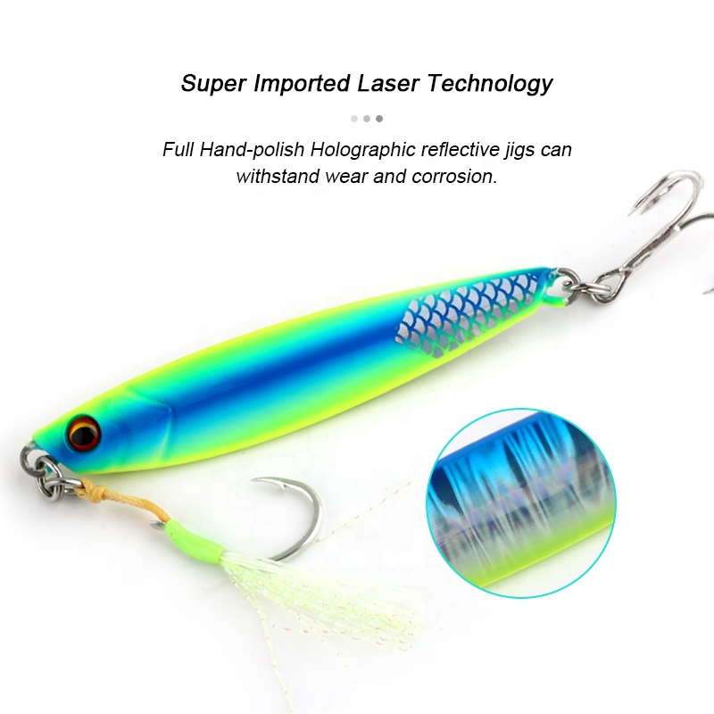 FJORD 2026 New Coming Metal Jig 30G 40G 60G  Glow Fish Jig Metal Jigging Lures with Fishing Scale detail 1