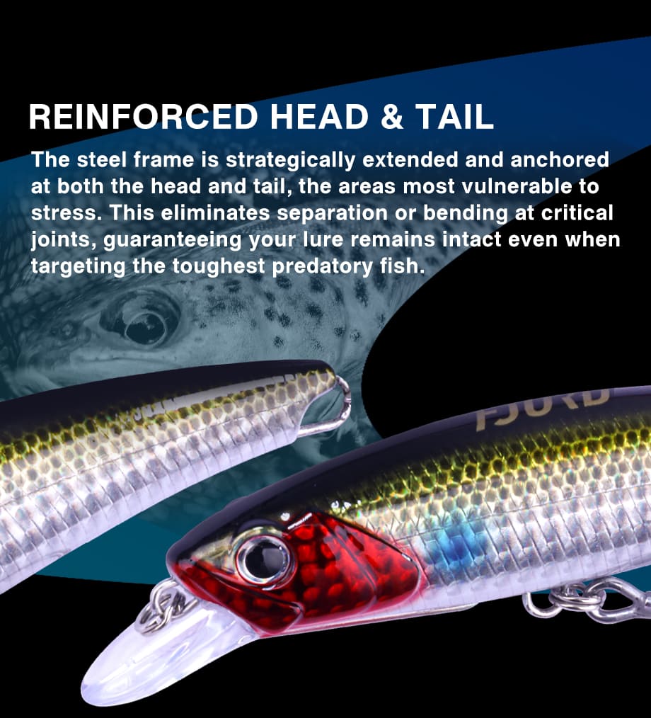FJORD High Quality ABS Plastic Hard Lures 120mm/26g 140mm/37g Fishing Minnow Floating Lures for Fishing detail 3