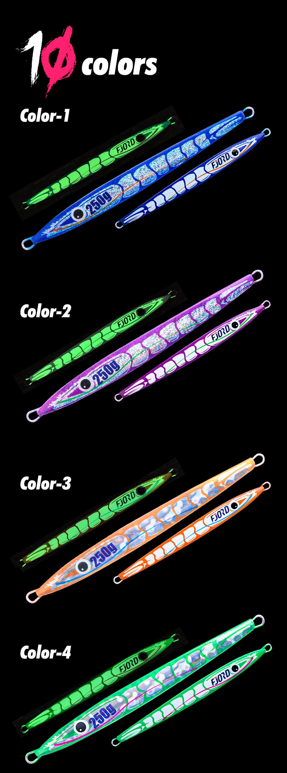 FJORD Quality Fast Falling Vertical Jig 250g Speed Sinking Jigs Tuna Jig Slow Pitch Artificial Hard Bait Sea Fishing Lure detail 6