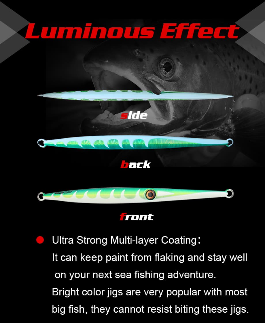 FJORD Fast Sinking Vertical Jig Speed Jigging Lure 100g  Metal Jig for Salmon Sea Bass Sea Fishing detail 4