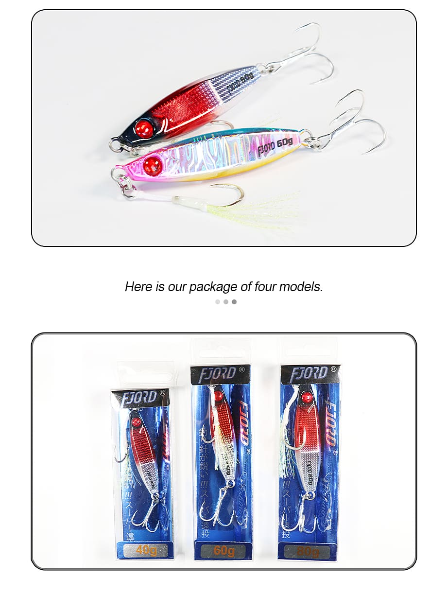 FJORD Rattle Sounds Metal Jig Lure Saltwater 60g River Lake Stream Shore Casting Slow Pitch Jigging Bottom Bait Slice Pesca detail 2