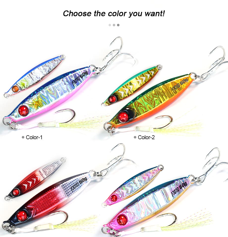 FJORD Metal Fishing Luminous Slow Pitch Rattle Sounds Jigs 80g Saltwater Jigging Lure detail 6