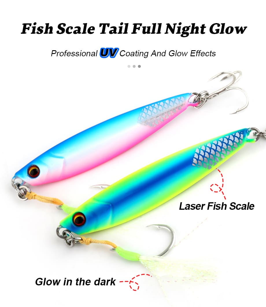 FJORD Slow Pitch Jigging Lure Vertical 40g Artificial Sea Water Metal Lead Jig Fishing Bait Lures detail 4
