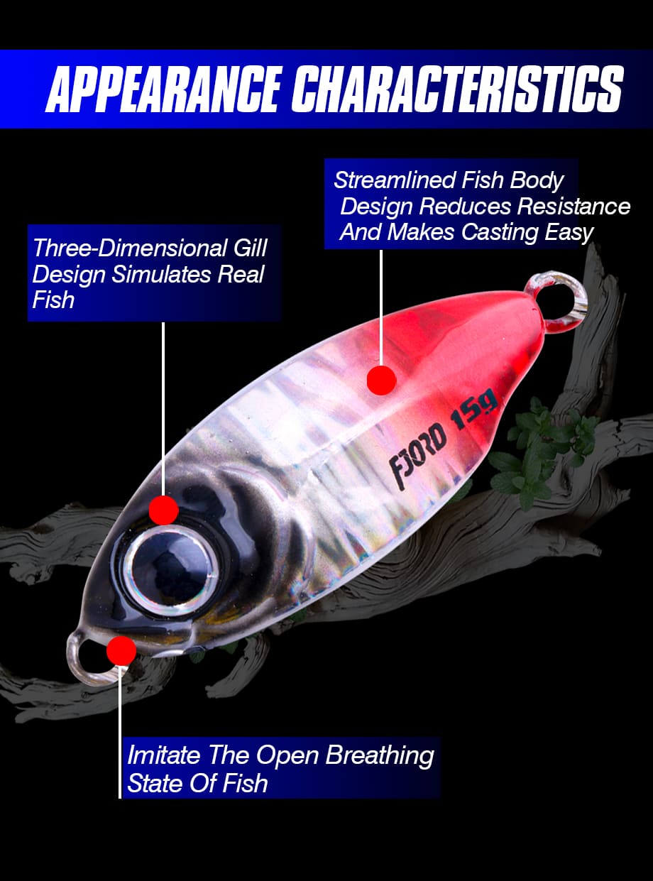 FJORD Metal Jig Speed Sinking Luminous Simulated Bait 10g Jig Slow Metal Jigs Jigging Lure detail 3