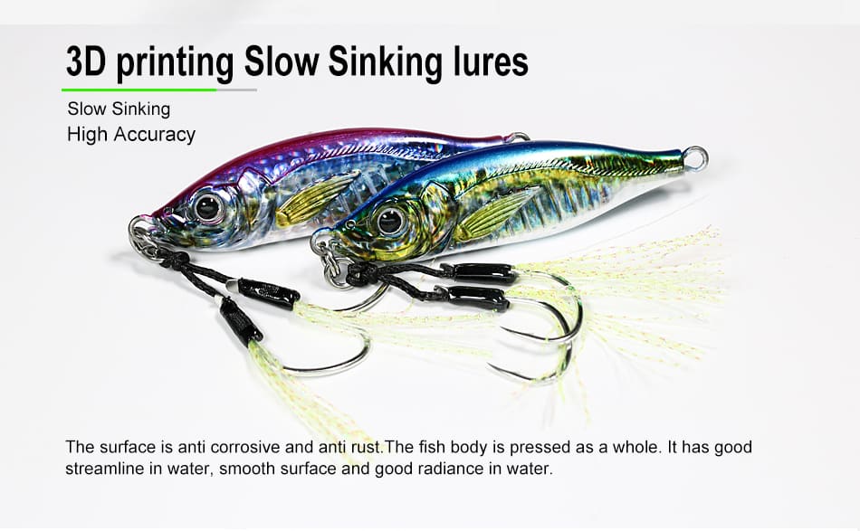 FJORD Fishing Jig Jigging Lure Deep Sea 40g 3D Print Slow Pitching Jigs Swimbait detail 2