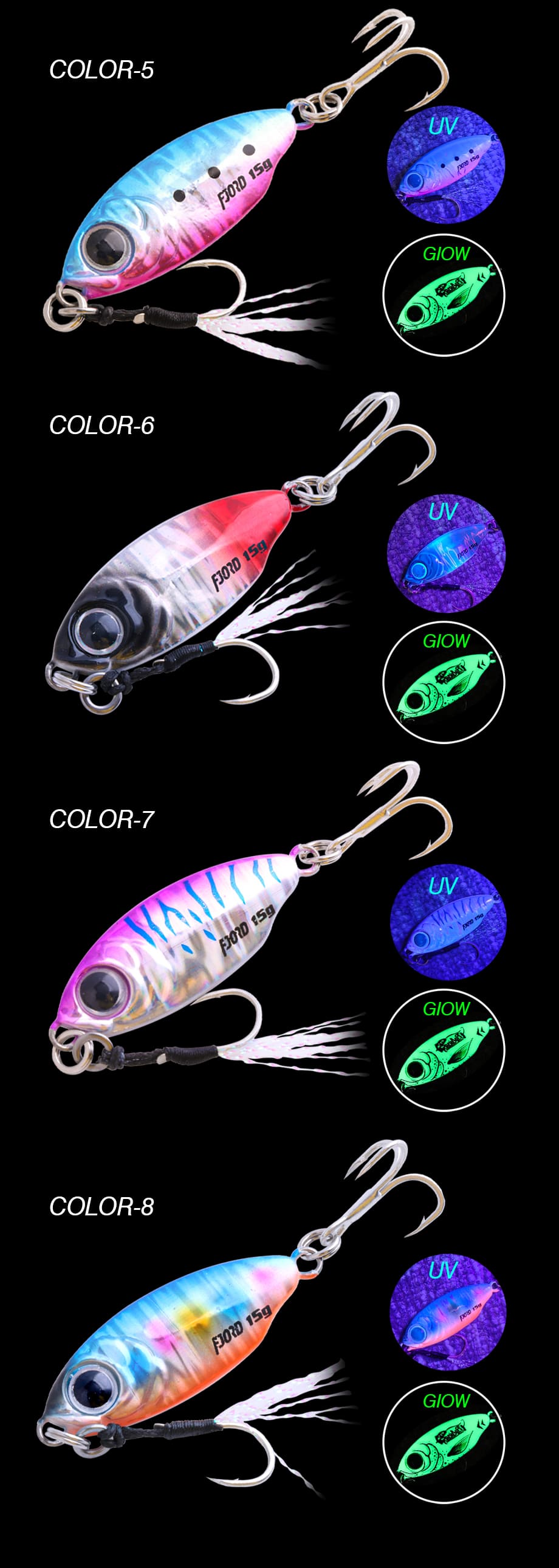 FJORD Japan Quality Lead Fish Metal Jigging Lure Fishing Jig Lure 20g Pike Seabass Perch Bass and Bream detail 4