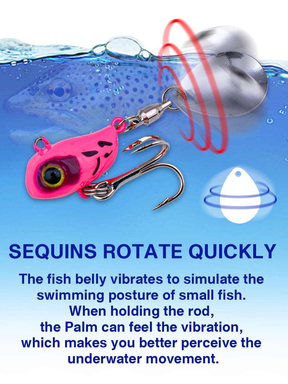 FJORD Metal Spinner Bait with Spoon 10g 14g Vibration Bait Spinner Lure Rotating detail 1
