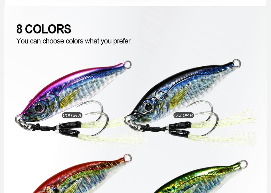FJORD Lead Metal Sinker 40g 60g Printed Slow Pitch Sinking Slice Jig Lure for Saltwater Fish Sea Fishing Rivers Lakes detail 3