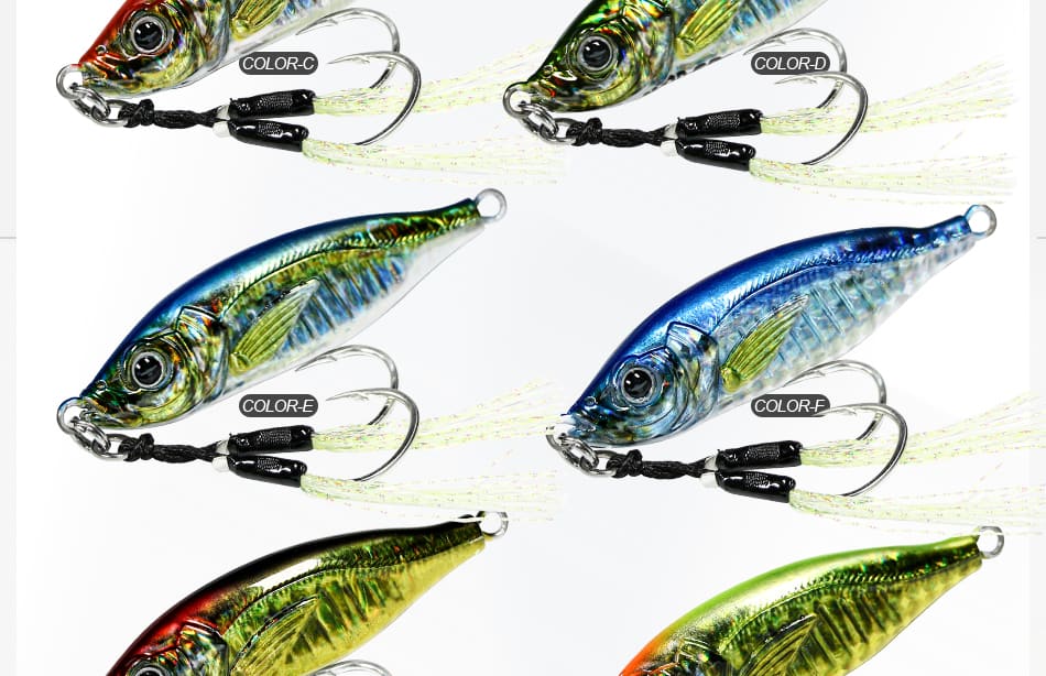 FJORD Lead Metal Sinker 40g 60g Printed Slow Pitch Sinking Slice Jig Lure for Saltwater Fish Sea Fishing Rivers Lakes detail 4