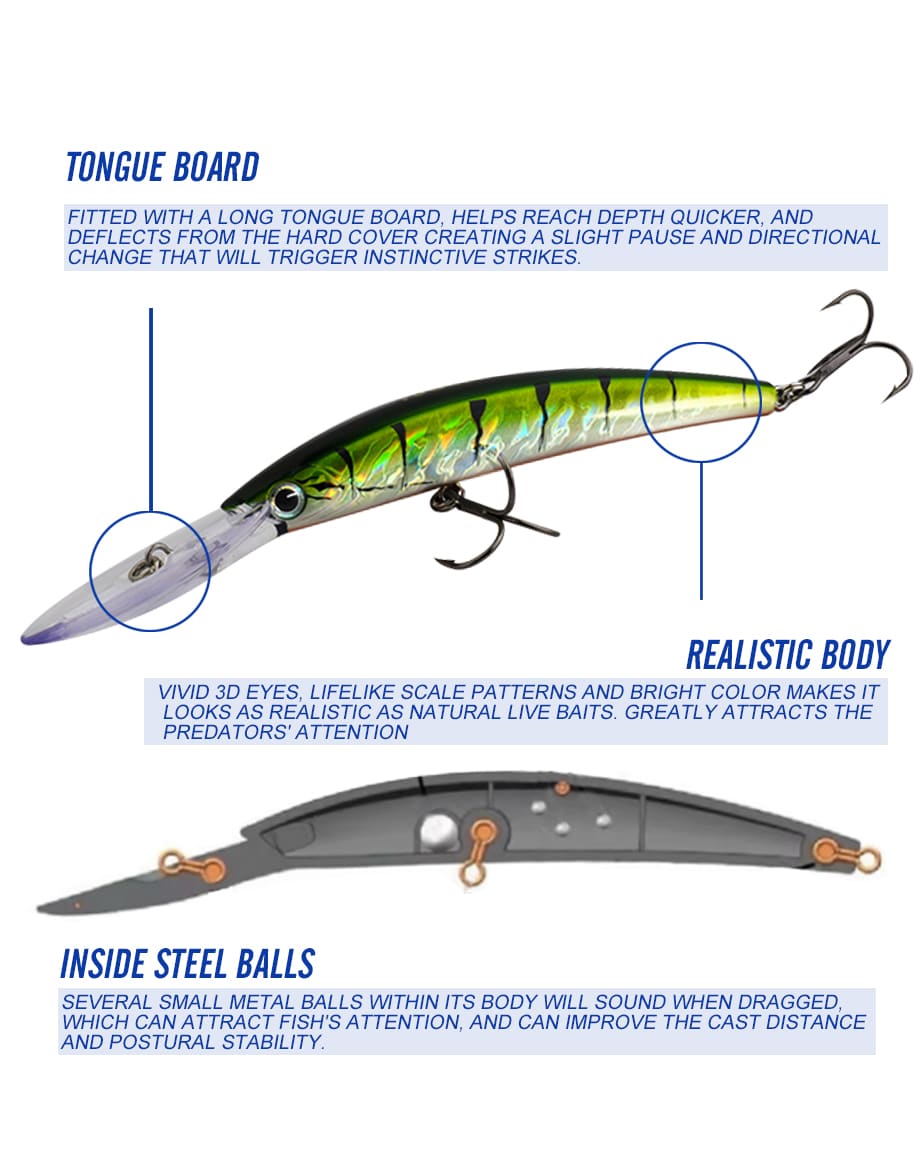 FJORD FJL5068 Floating Minnow Lure ABS Material Artificial Hard Bait for Trout Tilapia 130mm 24g Hooks Ocean Freshwater Fishing detail 14