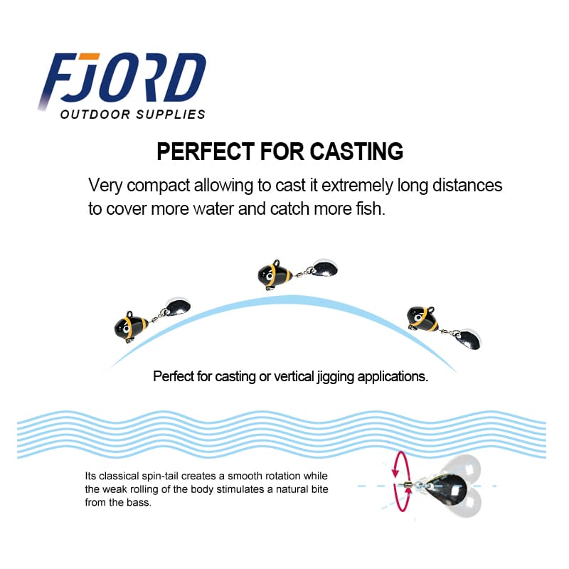 FJORD Spinner Swim Jig Metal Mini Vib With Spoon 7g 10g 14g Spinnerbait Bass Fishing Vibe Lures detail 3