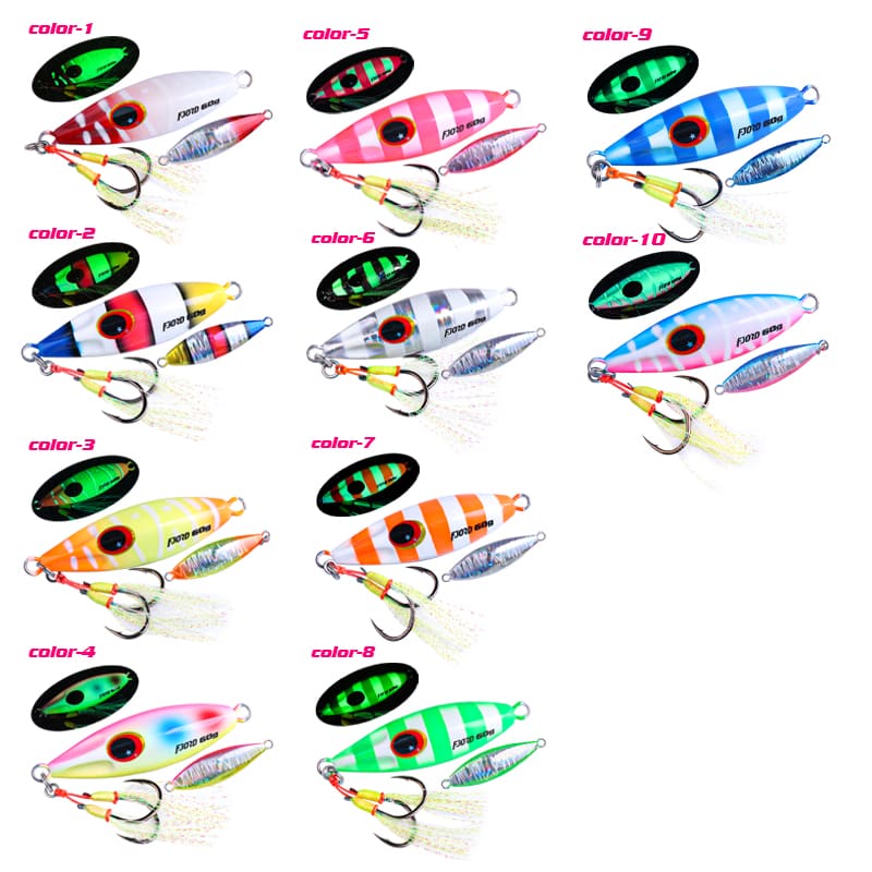 FJORD Slow Fall Pitch Metal Jigging Fishing Lures 60g Saltwater Peche Fishing Metal Jigging Jig detail 4