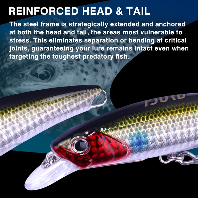 FJORD Hard Lures 120mm/26g 140mm/37g Floating Minnow Lures for Catfish & Tilapia-Saltwater & Freshwater Use Lake & River Fishing detail 2