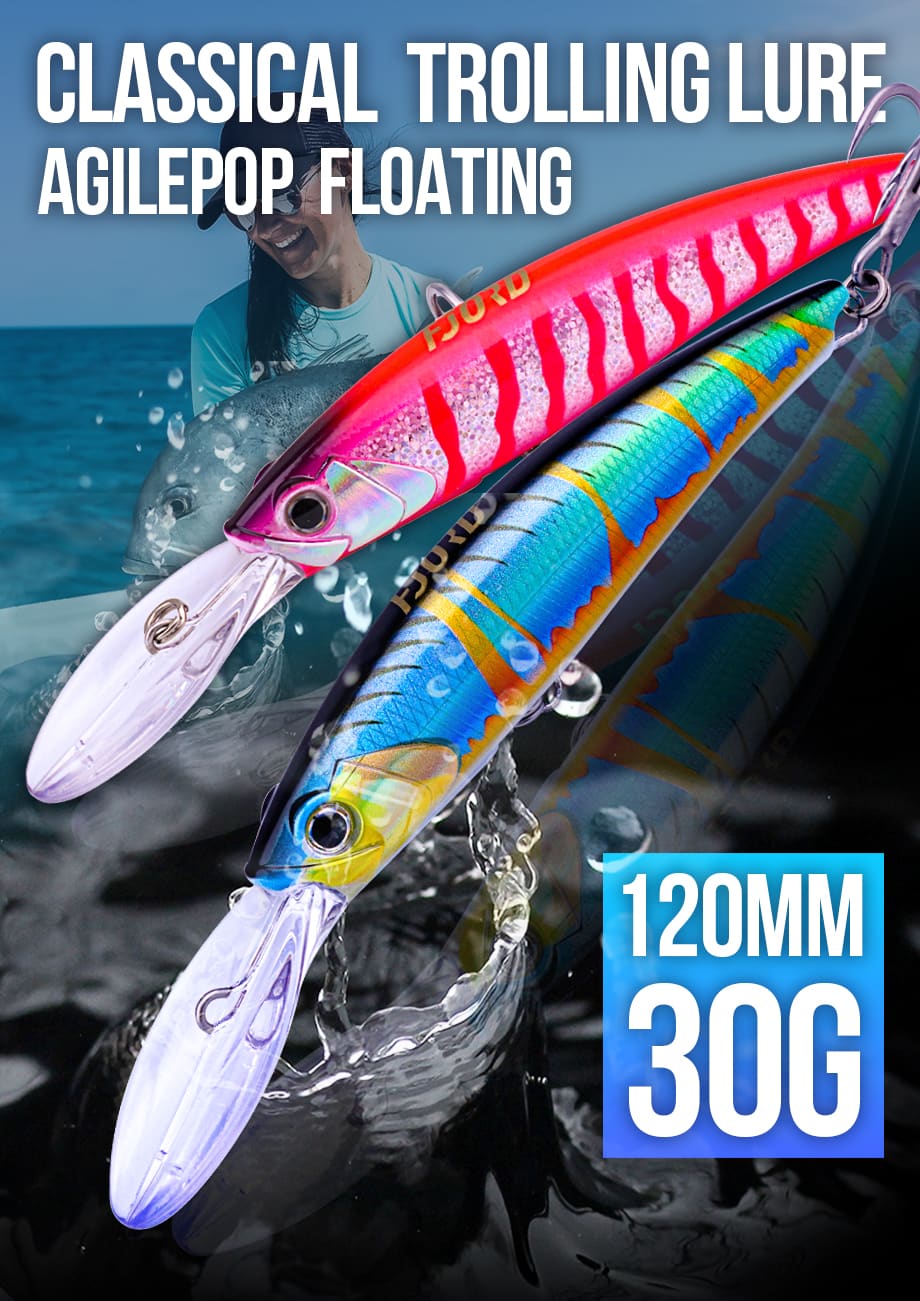 FJORD 30g Floating Minnow Hard Lure 120mm Luminous Fishing Bait for Freshwater & Saltwater Salmon Sea Bass Trout Bream detail 1