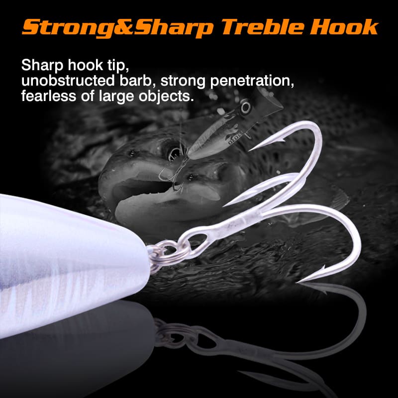 FJORD Customized Popper Lures for River Lake Stream Saltwater Fishing 14g 80mm ABS Material Floating Surface Popper Lure Model detail 5