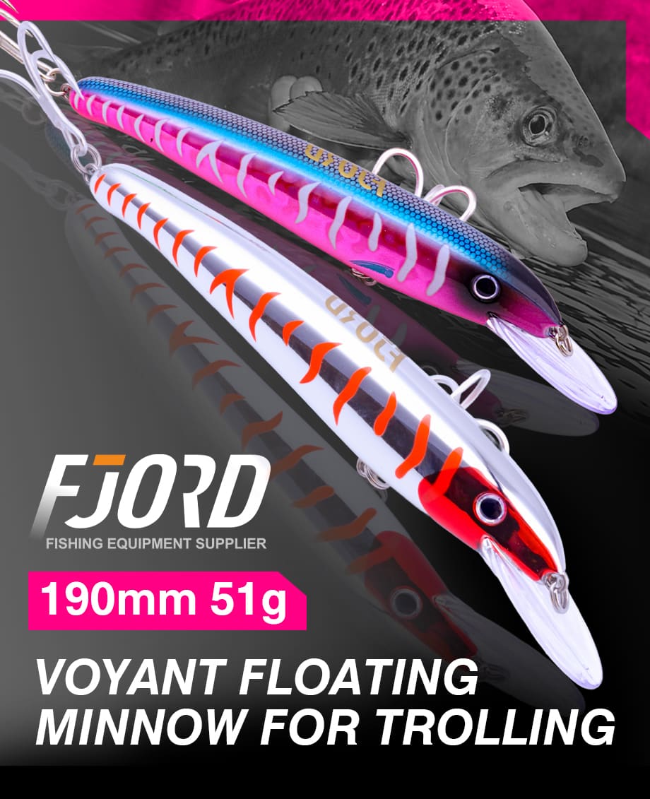FJORD 51g Floating Minnow Lure 190mm Stainless Steel ABS Hard Bait for Freshwater Saltwater Fishing Target Species Trout Sea detail 1