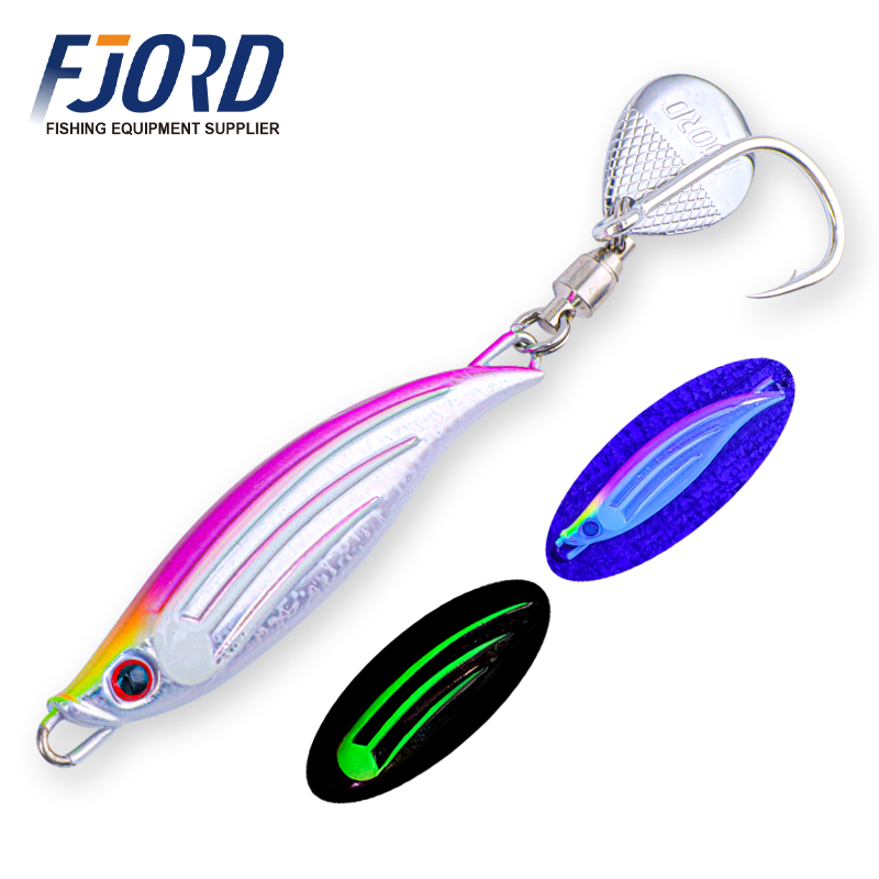 FJORD Spinnerl Saltwater Jig Lure 40g Fast Fall Fishing Jig Lure for Lake Stream River-Metal Bottom Bait
