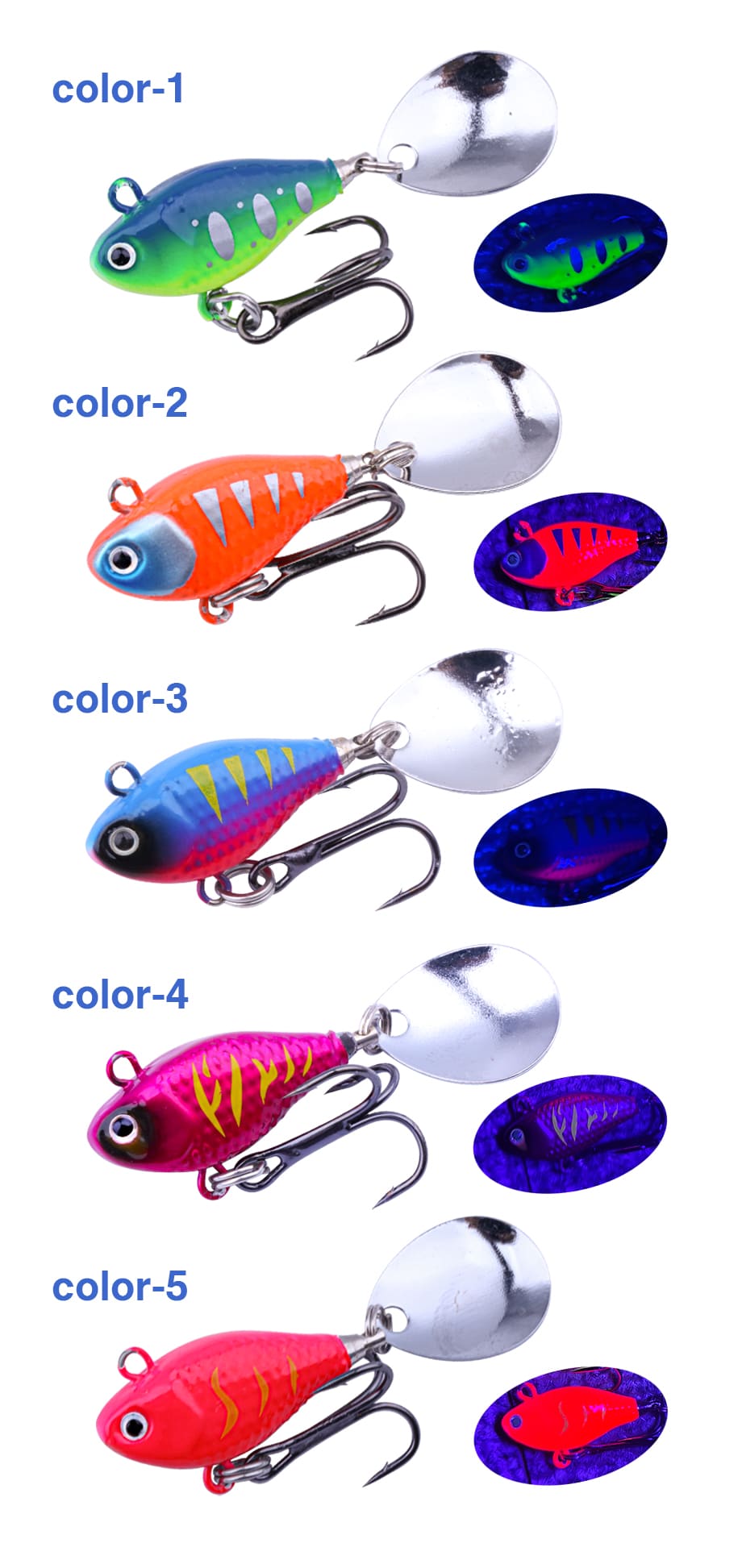 FJORD Stainless Steel 10g 14g 21g Vib T Jig Fishing Lure for Salmon Freshwater River & Lake Use with Spinning Hooks detail 6