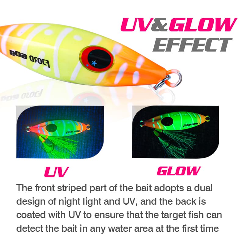 FJORD Sea Wholesale Slow Pitch Jigging Fishing Tackle Lure Jig 40g 60g Lead Jig Hard Bait Saltwater Fish Metal detail 1