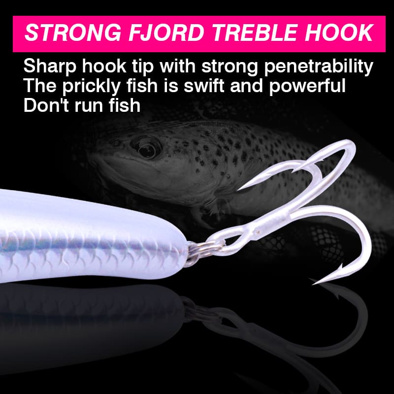 FJORD Fish Lure Hard Bait for Stream Saltwater with Treble Hook 190mm 51g Saltwater Big Game GT Minnow detail 2