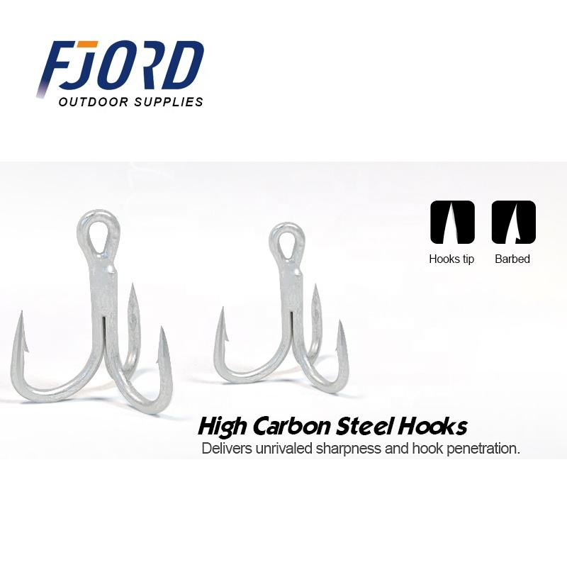 FJORD Fishing Hook 4x Stinger High Carbon Steel Treble Hook Fishing Saltwater Big Game detail 5
