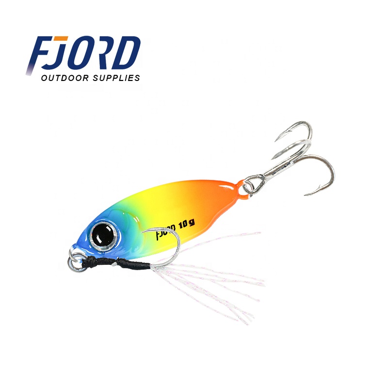 FJORD Fishing Jig Bottom Bait Deep Sea Fishing Lures 10g 15g 20g 40g 3D Eyes Saltwater Metal Printed Slice detail 3