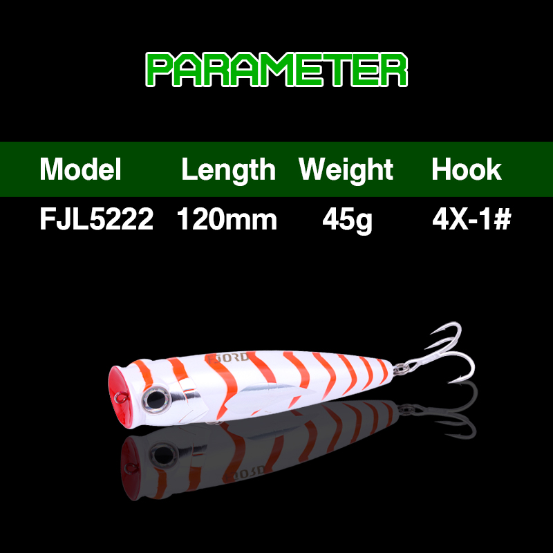 FJORD Wholesale Saltwater Fishing Lure 120mm 45g Floating Stainless Steel Strong Treble Hooks for Tuna Pike Zander & Salmon detail 2