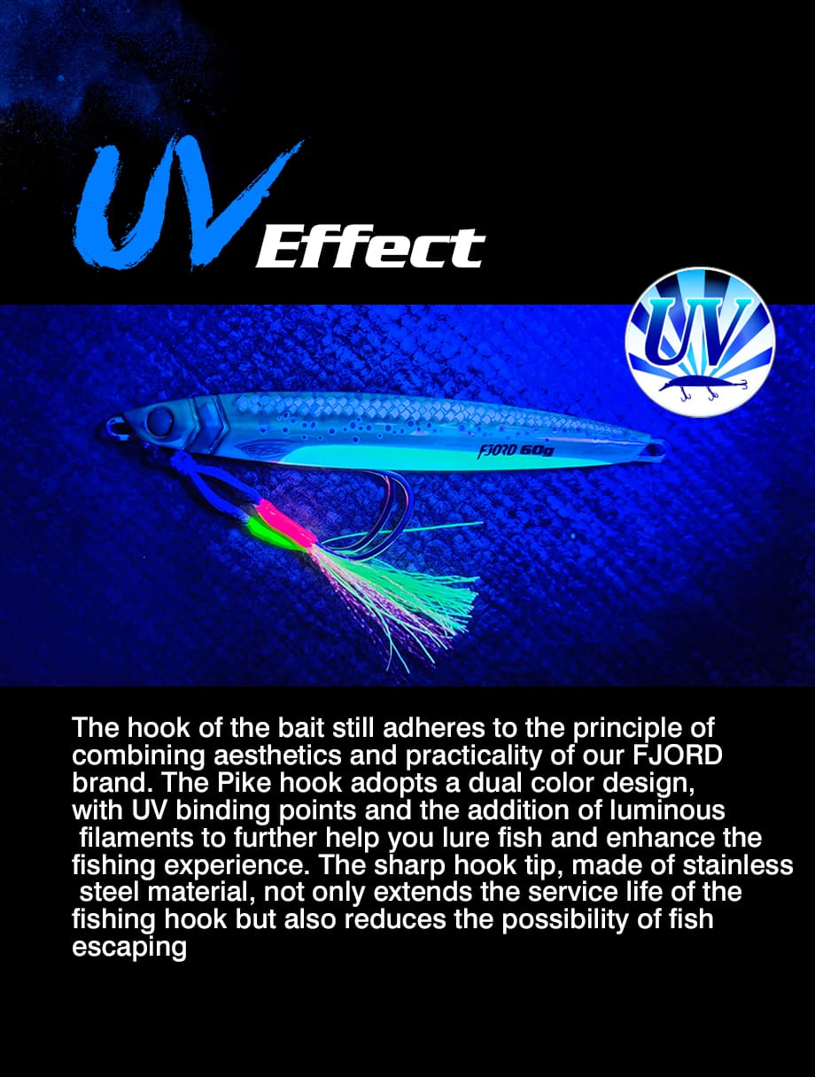 FJORD 40g 60g 80g Lead Jig Saltwater Sea Fishing Metal Jigging Lure Fast Sinking Fishing Tackle detail 6