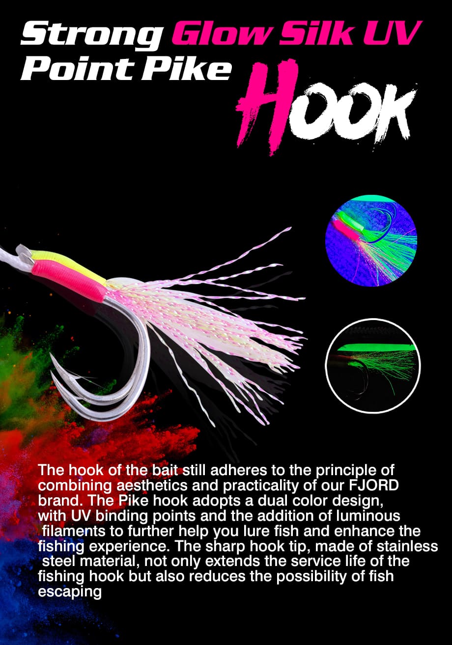 FJORD 40g 60g 80g Metal Jig Lure Slow Jig Lead Fishing Baits UV Luminous Fishing Lure Hard Jig Lure detail 5