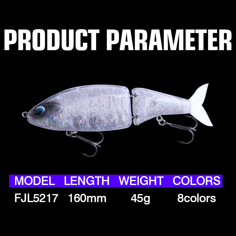 FJORD 3D Eyes 2-Segment Lifeike Hard Minnowbait 160mm/45g Fishing Jointed Sections Swimbait for Carp Fishing detail 5