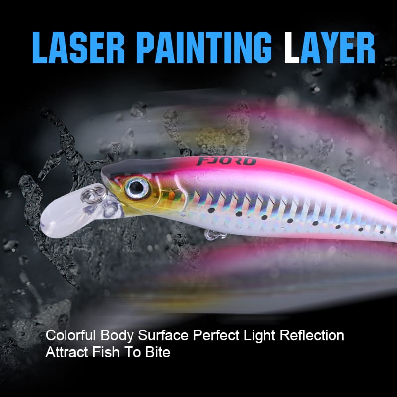 FJORD Fishing Bait Minnow Wobbler 90mm 31g Hard Plastic Long Casting Sinking Minnow detail 2