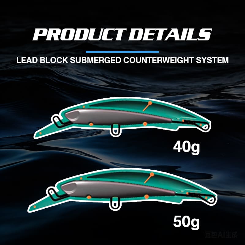 FJORD 40g/50g Lure Bait Artificial Hard Bait Submerged Mino Bait 90mm Sinking Minnow Fishing Lure detail 1