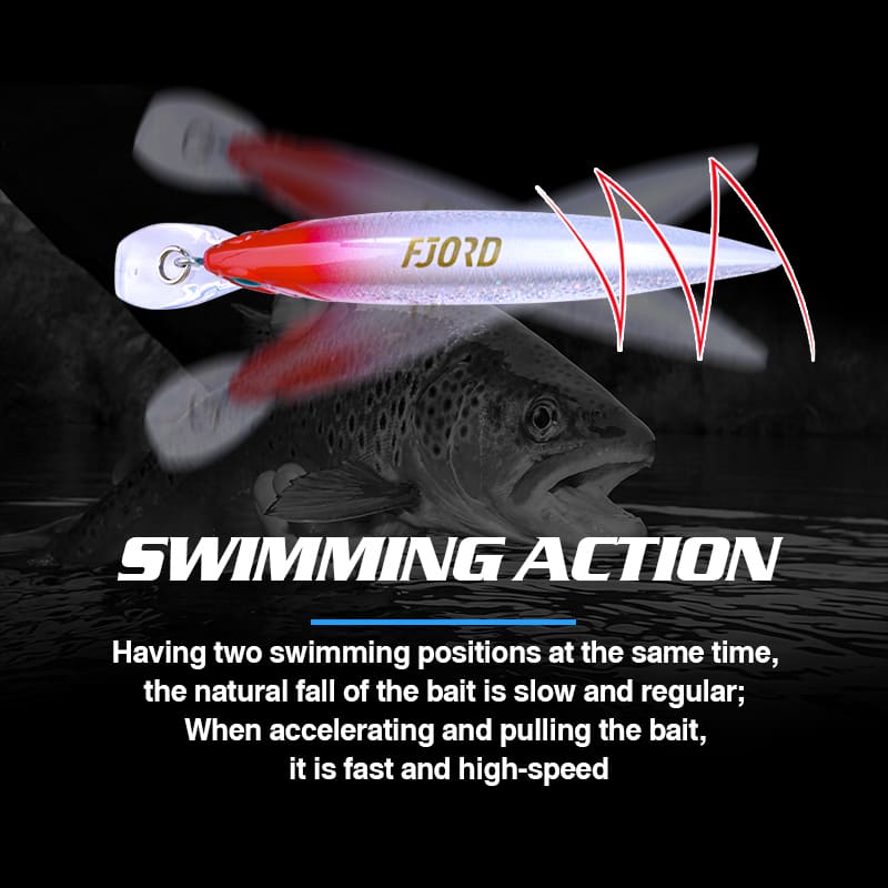 FJORD 40g/50g Lure Bait Artificial Hard Bait Submerged Mino Bait 90mm Sinking Minnow Fishing Lure detail 6