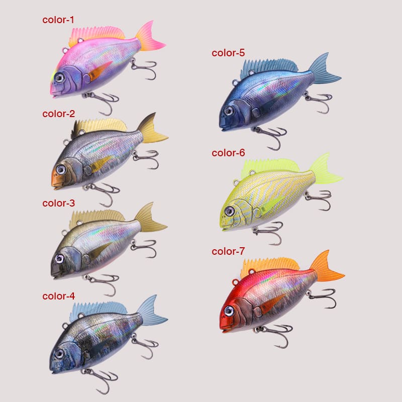 Long Cast VIB Hard Bait 3D Coated Bionic Fish Lure Stainless Hooks Sea Bream Saltwater Casting Lure 65mm 24g 70mm 30g detail 6