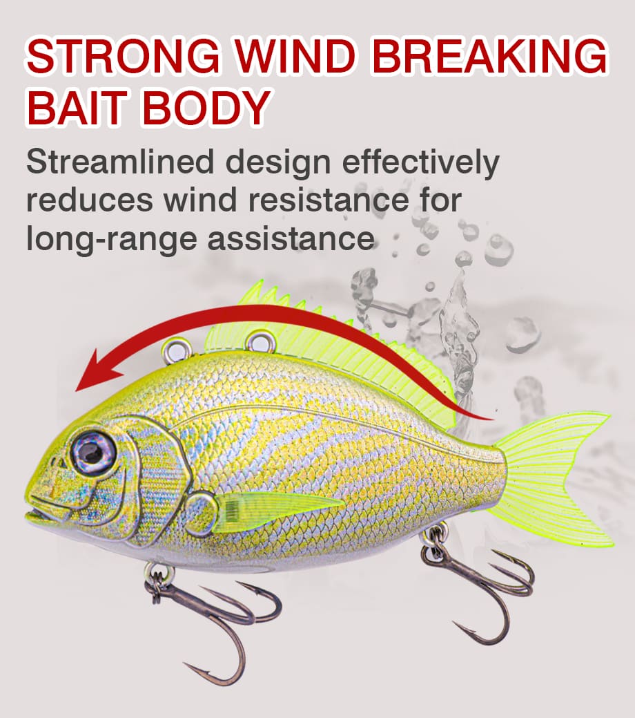 ABS Hard VIB Sea Bream Lure 3D Printed Biomimetic Fishing Bait 65mm 24g 70mm 30g Artificial Soft Tail Jigging Casting detail 5