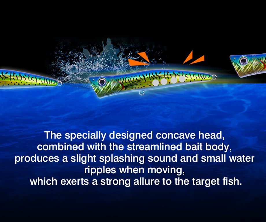 FJORD Top Water Popper Fishing Lures 180mm 80g Hard Plastic Baits TopWater Floating Popper Fishing Lures detail 4
