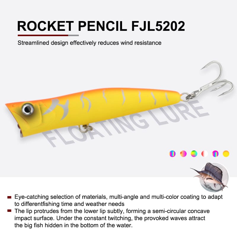 FJORD Trolling Tuna Saltwater Floating Seabass Trout 140mm 51g  Top Water Saltwater & River Fishing Popper Lure detail 3