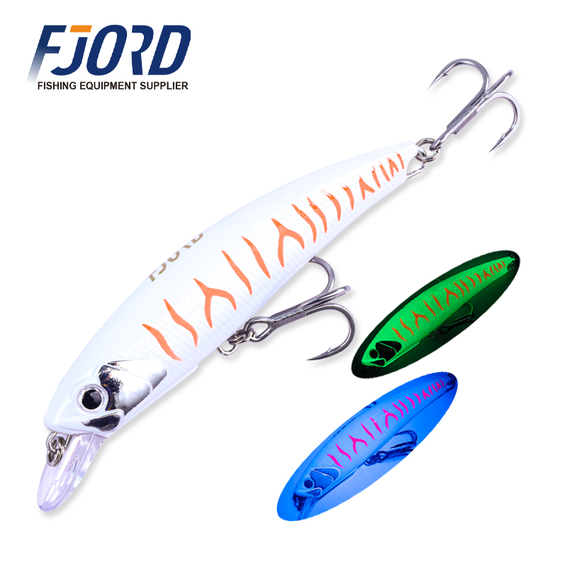 FJORD 3D Slow Sink Heavy Wobbler Saltwater 120mm 26g/140mm 37g Hard Fishing Lures Minnow Fish Lure