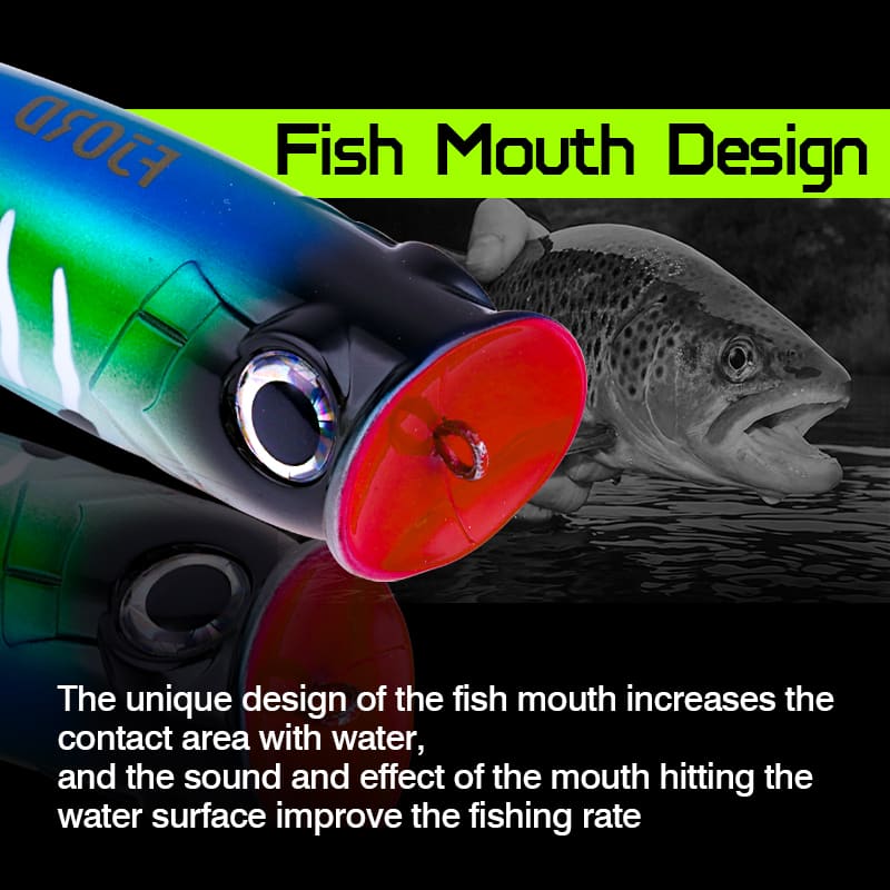 FJORD Wholesale ABS Material Lure Popper Lure 120mm 45g Fishing Popper Fishing Lure for Lake detail 4