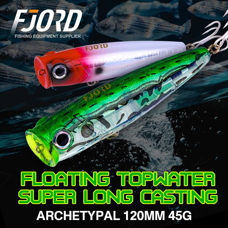FJORD Wholesale ABS Material Lure Popper Lure 120mm 45g Fishing Popper Fishing Lure for Lake detail 5