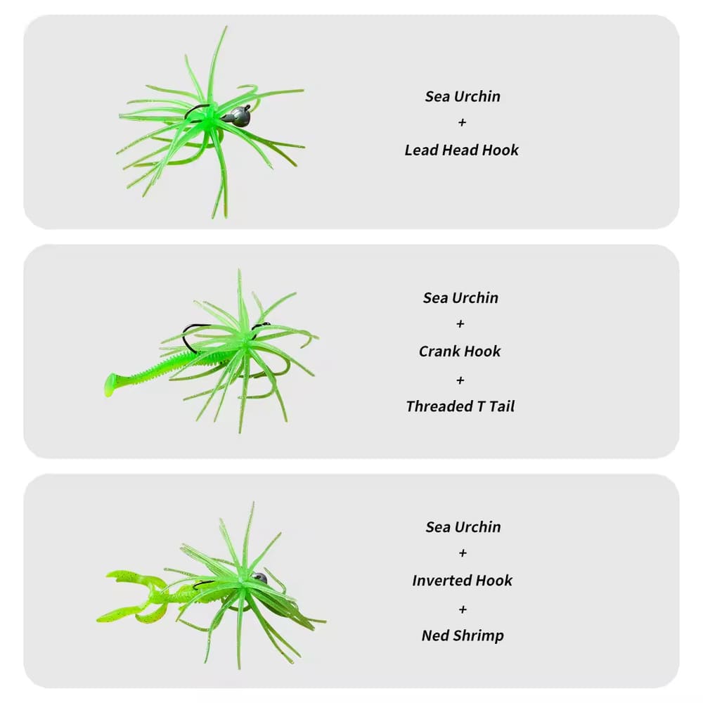 FJORD Sea Urchin Artificial Soft Bait Soft Worm 9.8g 17g TPE Saltwater Fishing Lure detail 4