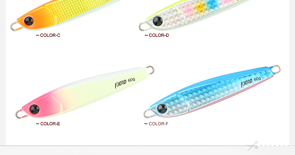 FJORD NEW Metal Jig 30g/40g/60g Ring Bead Metal Jig Mould Fishing Jigs Saltwater Metal detail 7