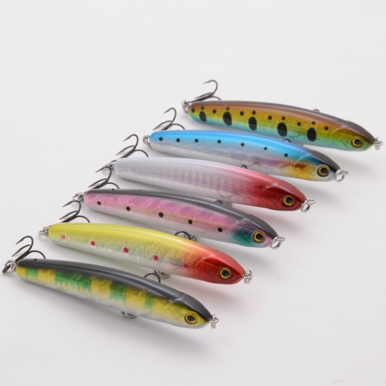 FJORD Wholesale in Stock 12.5g 80mm 3D Eyes Plastic Hard Bait Sinking Pencil Fishing Lures detail 4