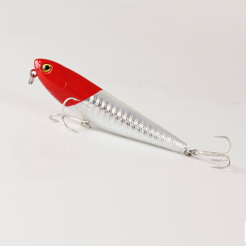 FJORD Customized Wholesale in Stock10g 86mm 3D Eyes Plastic Artificial Hard Bait Floating Pencil Lures detail 3