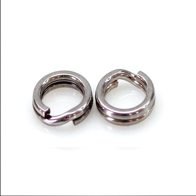 FJORD Cheap Silver Stainless Steel Split Rings Fishing Double O Ring Fishing Accessories Connectors